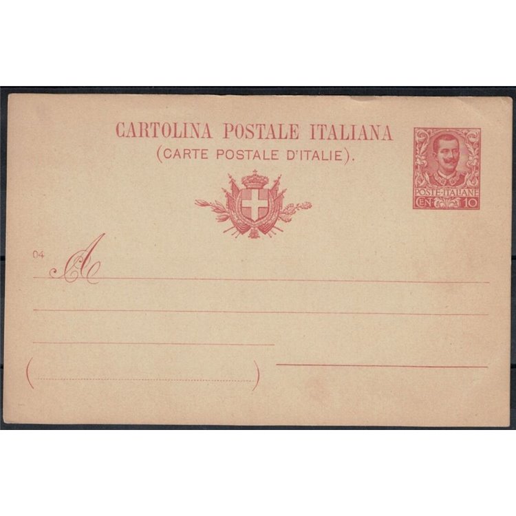 ITALY KINGDOM 1903 Postcard 10 Cent. mill 04 new