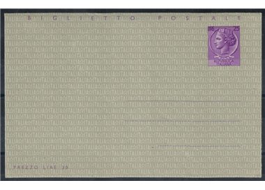 ITALY 1955 Siracusana, Postal Card £25 new