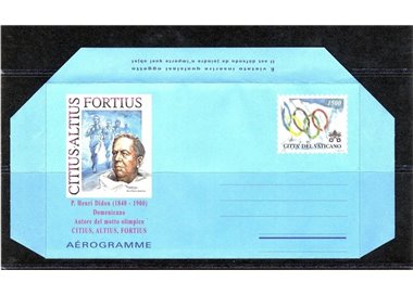 VATICAN 2000 Father Didon, new aerogram