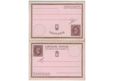 ITALY KINGDOM 1874 Postcard 15 Cent. + R new