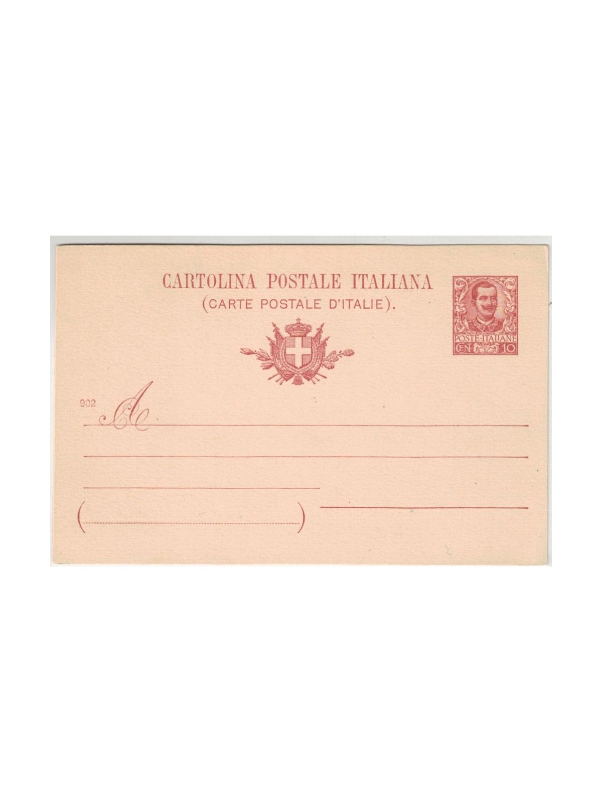 ITALIA REGNO 1903 Cartolina Postale 10 Cent. mill 902 nuova