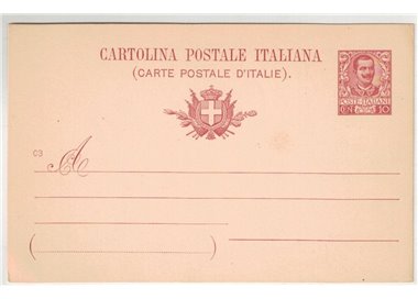 ITALY KINGDOM 1903 Postcard 10 Cent. mill 03 new