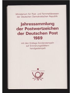 GERMANIA DDR 1989 Collezione annuale completa con annulli primo giorno