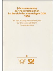 GERMANIA DDR 1990 Collezione annuale completa con annulli primo giorno