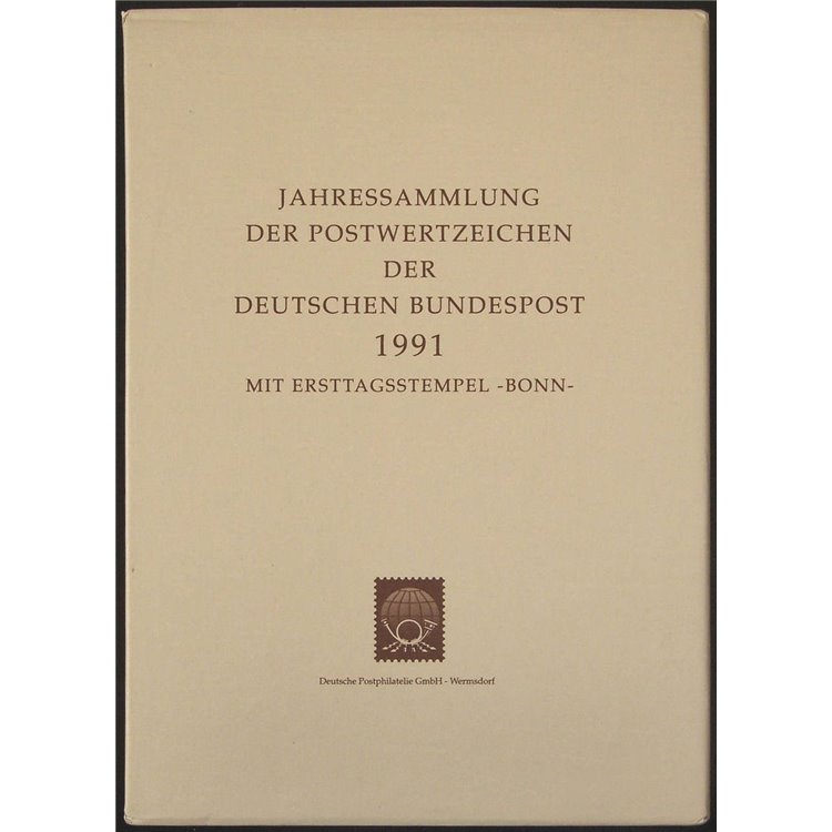 GERMANY FRG 1991 Complete annual collection with first day cancellations