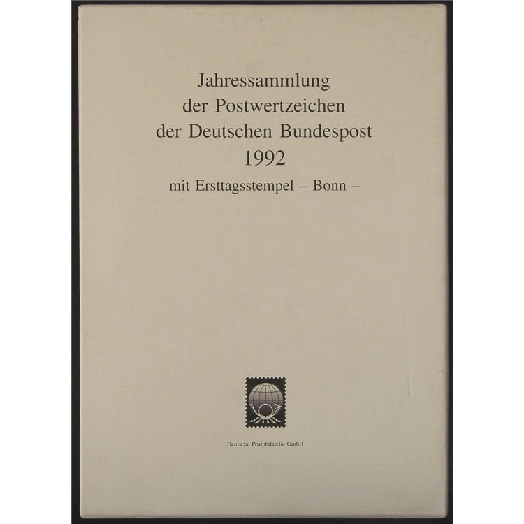 GERMANIA BRD 1992 Collezione annuale completa con annulli primo giorno