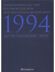 GERMANIA BRD 1994 Collezione annuale completa con annulli primo giorno