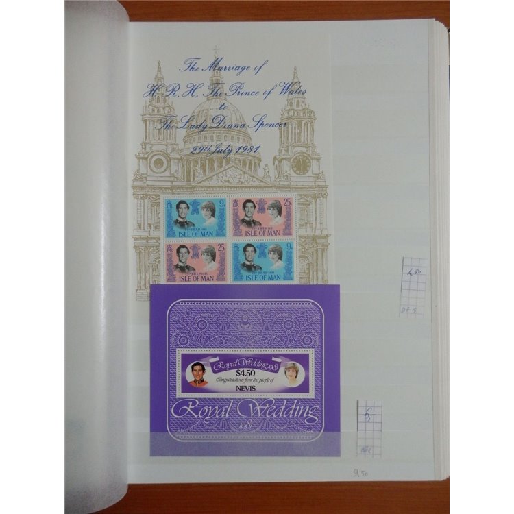 ROYAL WEDDING 1981 Tutte le emissioni di singoli, foglietti, minifogli e libretti