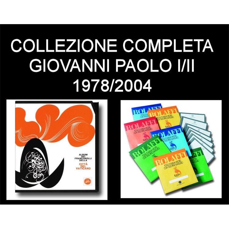 VATICANO 1978-2004 Giovanni Paolo I/II Collezione Completa su album e fogli Bolaffi