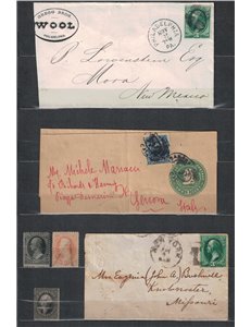 USA Lot of 3 letters + 3 stamps - high catalog value