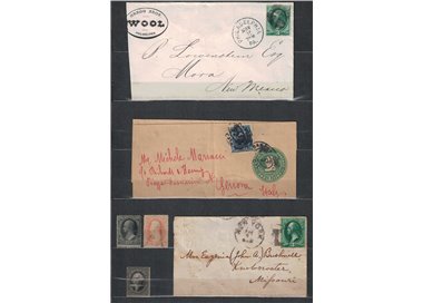 USA Lot of 3 letters + 3 stamps - high catalog value