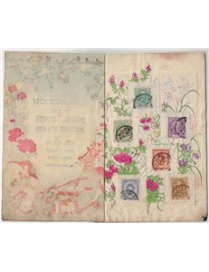 GIAPPONE 1880-1900 - Collez. Impero giapponese su libretto dipinto a mano