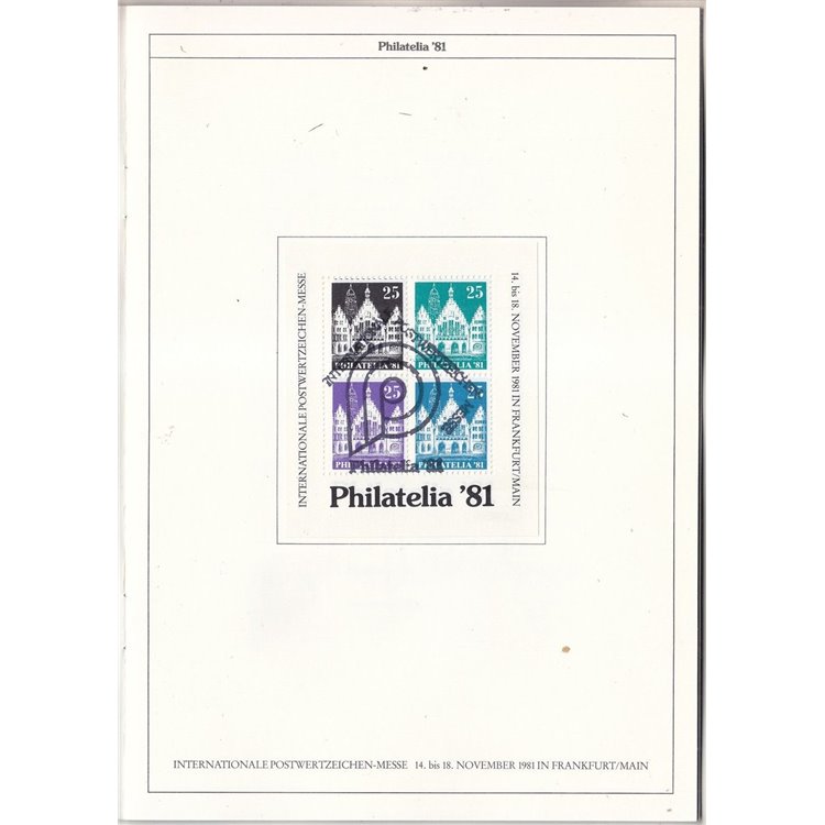 Philatelia 81 Frankfurt/Main Libretto ufficiale
