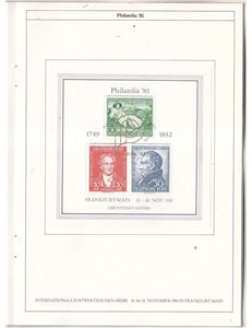 Philatelia 81 Frankfurt/Main Libretto ufficiale
