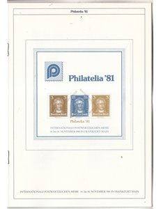 Philatelia 81 Frankfurt/Main Libretto ufficiale