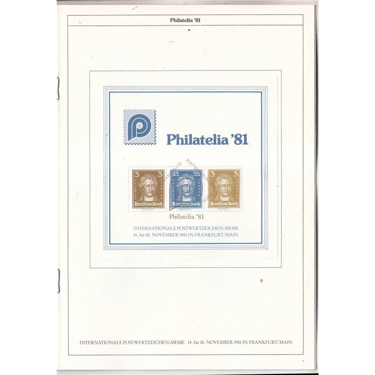 Philatelia 81 Frankfurt/Main Libretto ufficiale