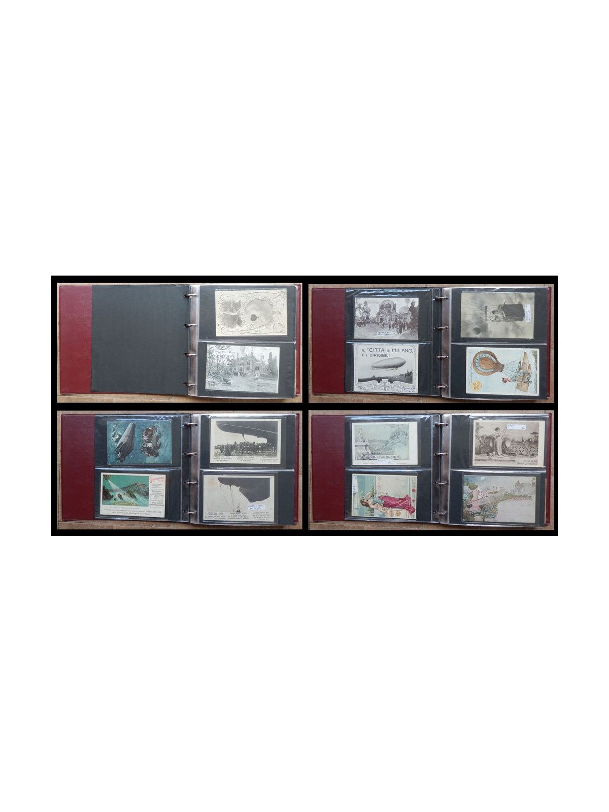 Collection of 74 postcards themed around Airships, Hot Air Balloons and Hot Air Balloons
