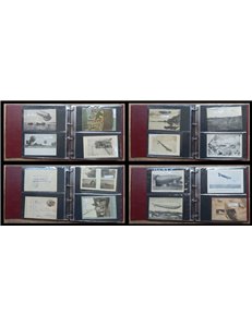 COLLEZIONE di 74 cartoline tematica Dirigibili, Mongolfiere e Palloni Aerostatici