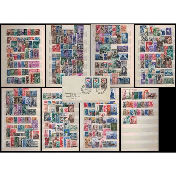 ITALY 1945-60 US stamps in complete sets, high catalog value