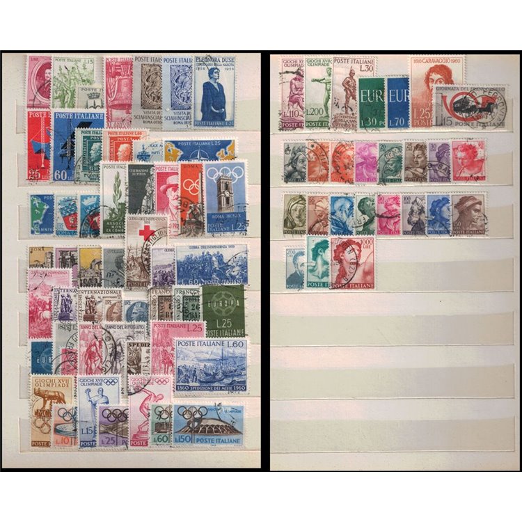 ITALIA 1945-60 Francobolli us in serie complete, alto valore catalogo