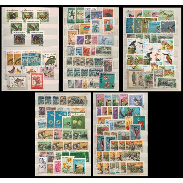 VIETNAM DEL NORD Lotto di circa 160 francobolli us