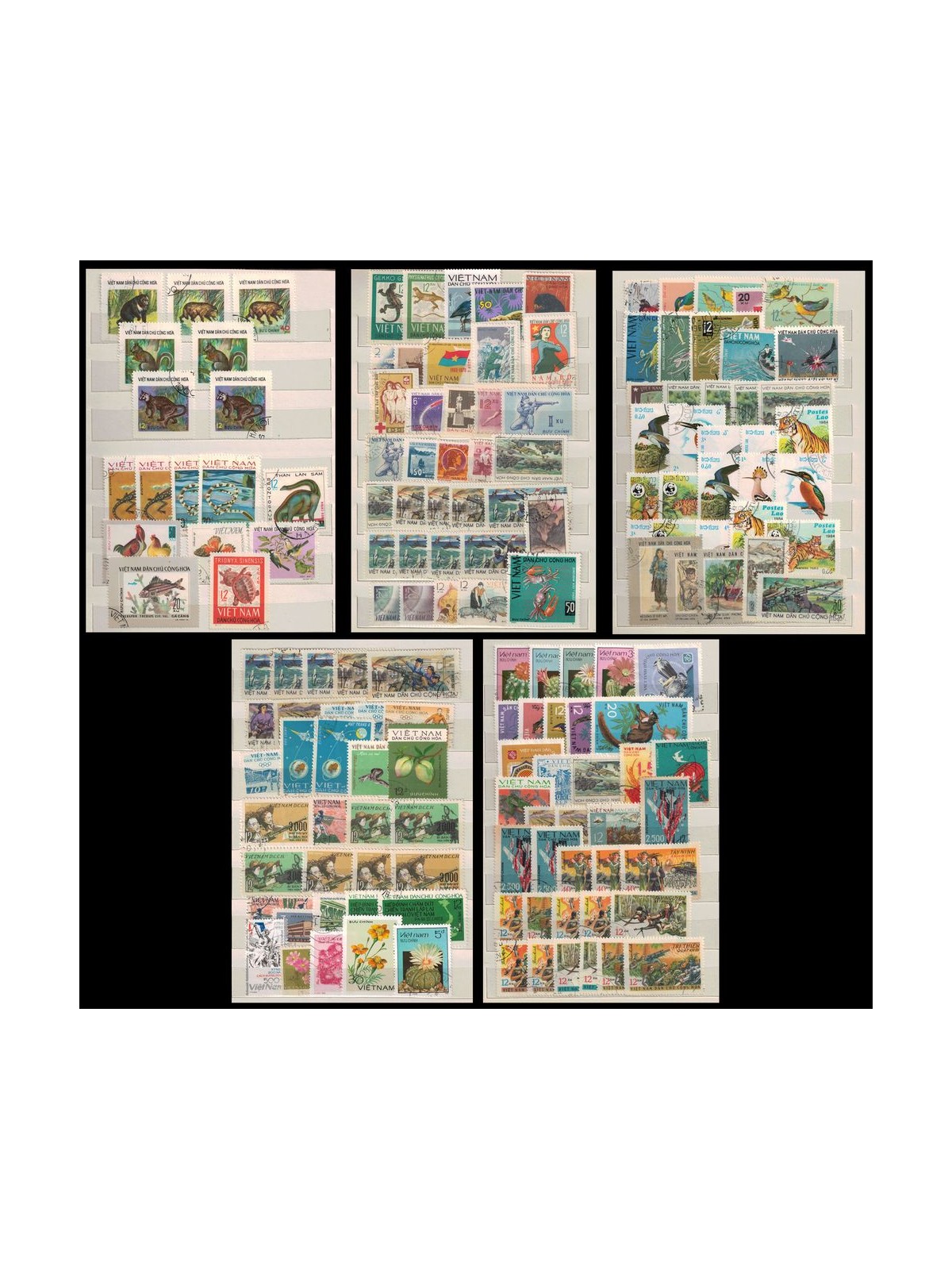VIETNAM DEL NORD Lotto di circa 160 francobolli us
