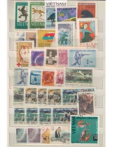 VIETNAM DEL NORD Lotto di circa 160 francobolli us