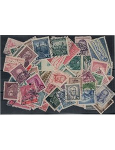 CECOSLOVACCHIA Lotto di 100 francobolli usati tutti differenti in serie complete (4)