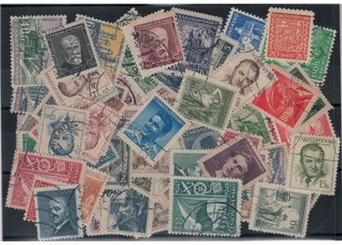CZECHOSLOVAKIA Lot of 100 used stamps all different in complete sets (6)