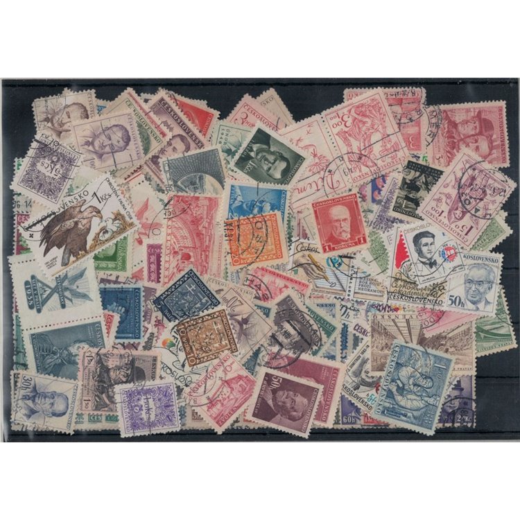CZECHOSLOVAKIA Lot of 200 used stamps all different in complete sets (2)