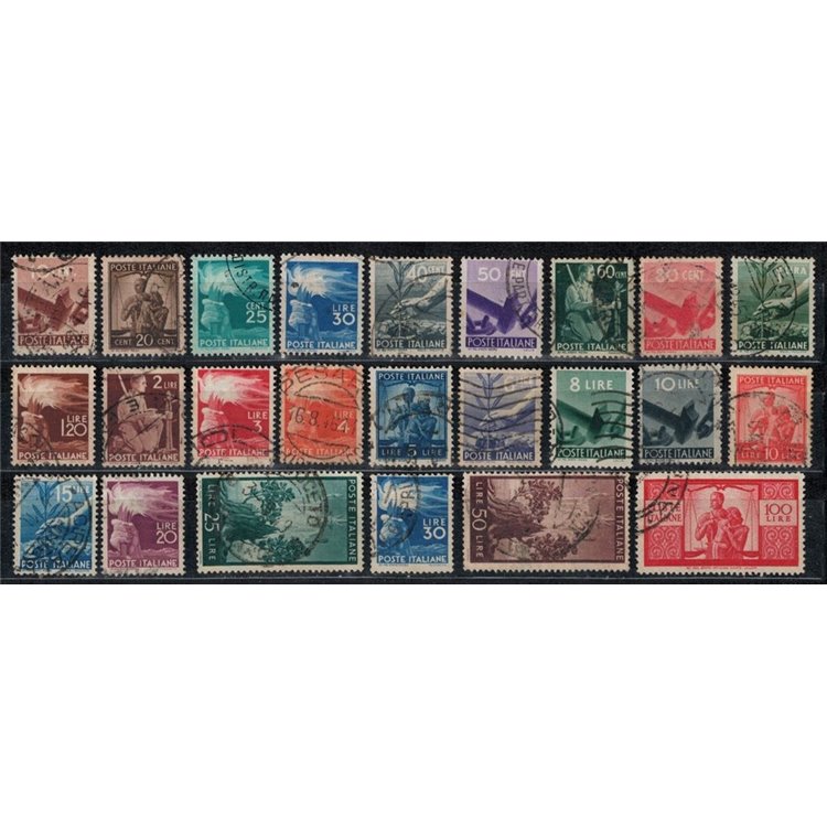 ITALY 1945 Democratic Series 23v us (x50)