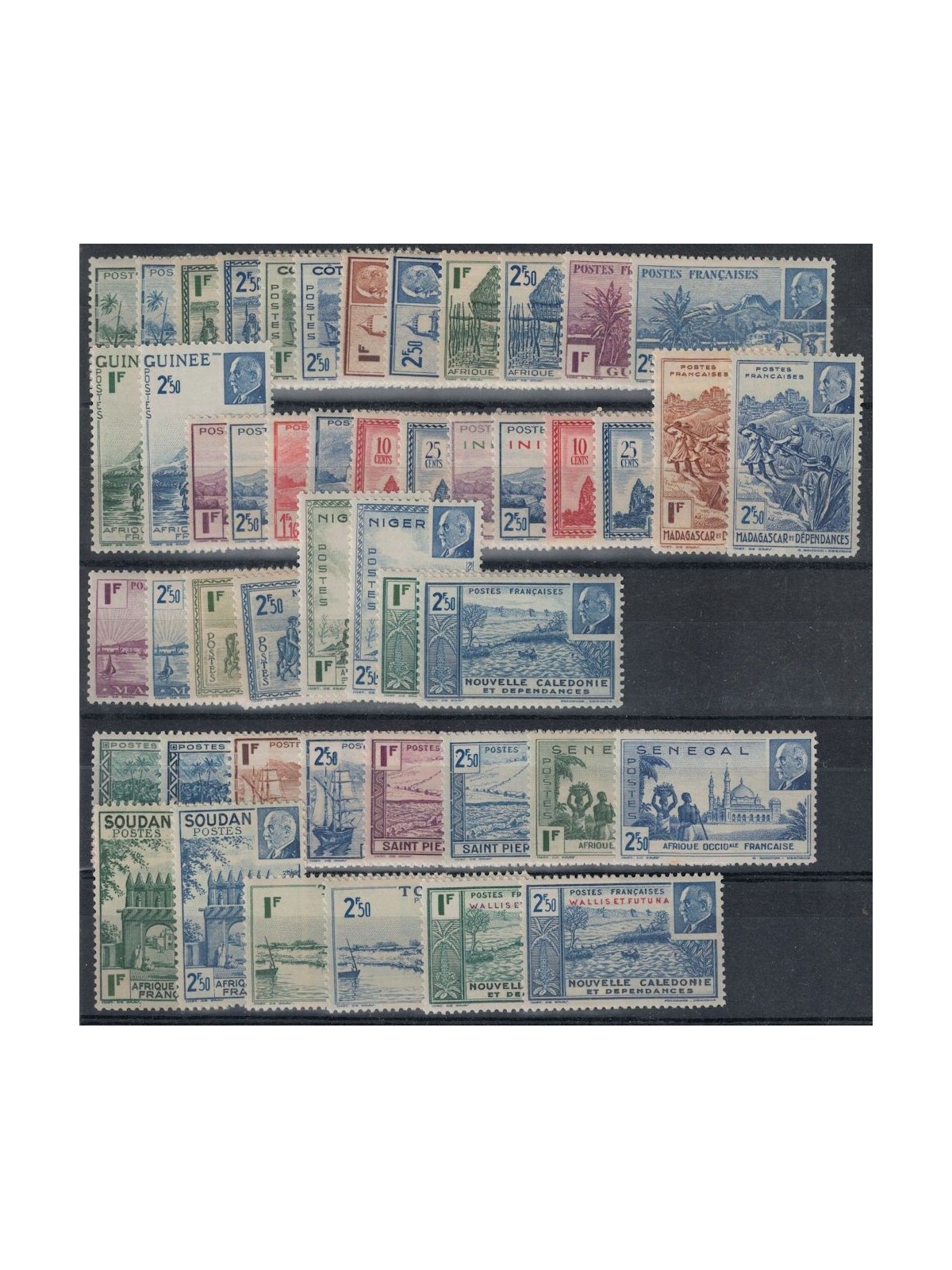 COLONIE FRANCESI 1941 Maresciallo Pétain 48v MNH**