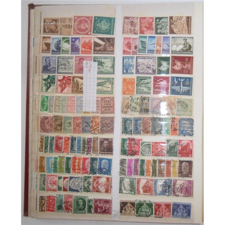 GERMANIA DDR/REICH/SAAR/BADEN Classificatore con francobolli