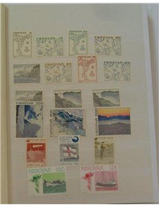 FAROE ISLANDS 1970-80-90 Stockbook with MNH stamps**