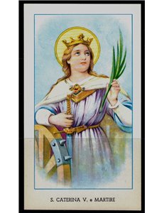 SANTINO (HOLY CARD) St. Catherine V. and Martyr ed. EGIM n° 1