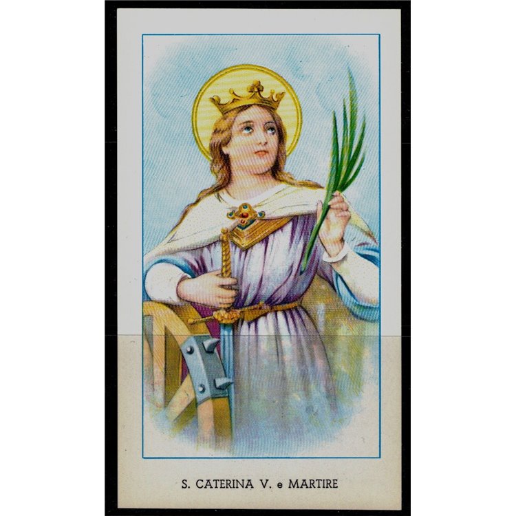 SANTINO (HOLY CARD) S. Caterina V. e Martire ediz. EGIM n° 1