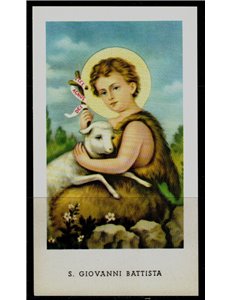 SANTINO (HOLY CARD) S. Giovanni Battista ediz. EGIM n° 62