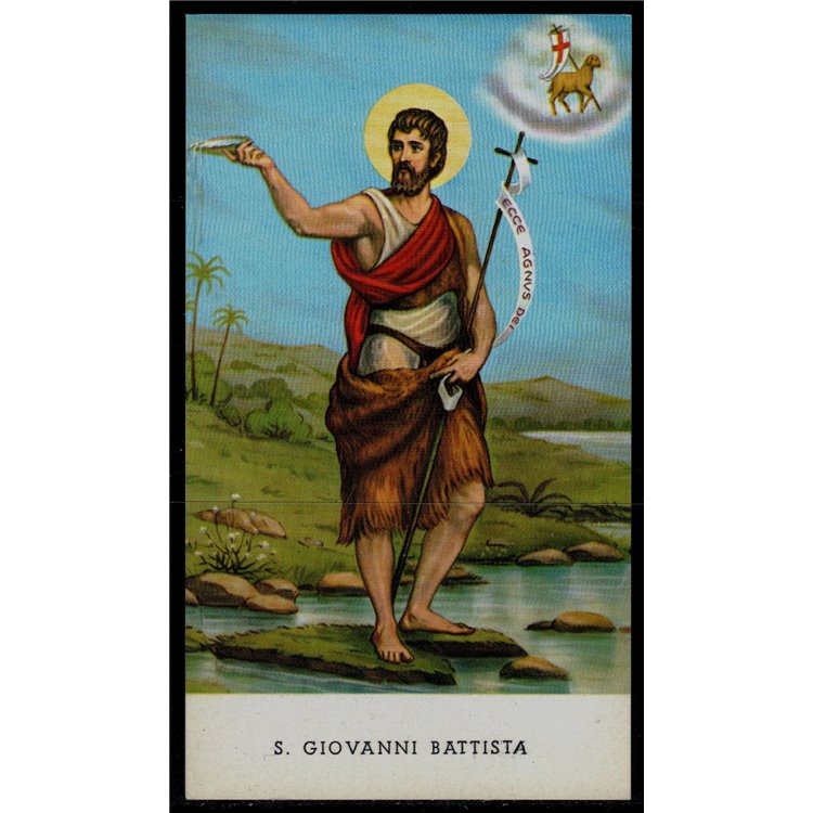 SANTINO (HOLY CARD) S. Giovanni Battista ediz. EGIM n° 63 bis