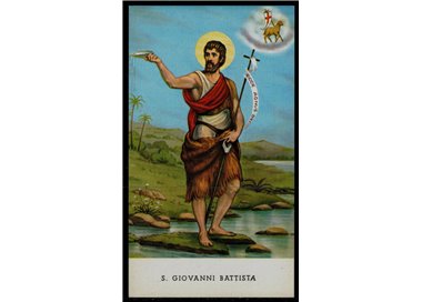 SANTINO (HOLY CARD) S. Giovanni Battista ediz. EGIM n° 63 bis