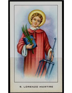 SANTINO (HOLY CARD) S. Lorenzo Martire ediz. EGIM n° 91