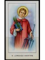 SANTINO (HOLY CARD) S. Lorenzo Martire ediz. EGIM n° 91