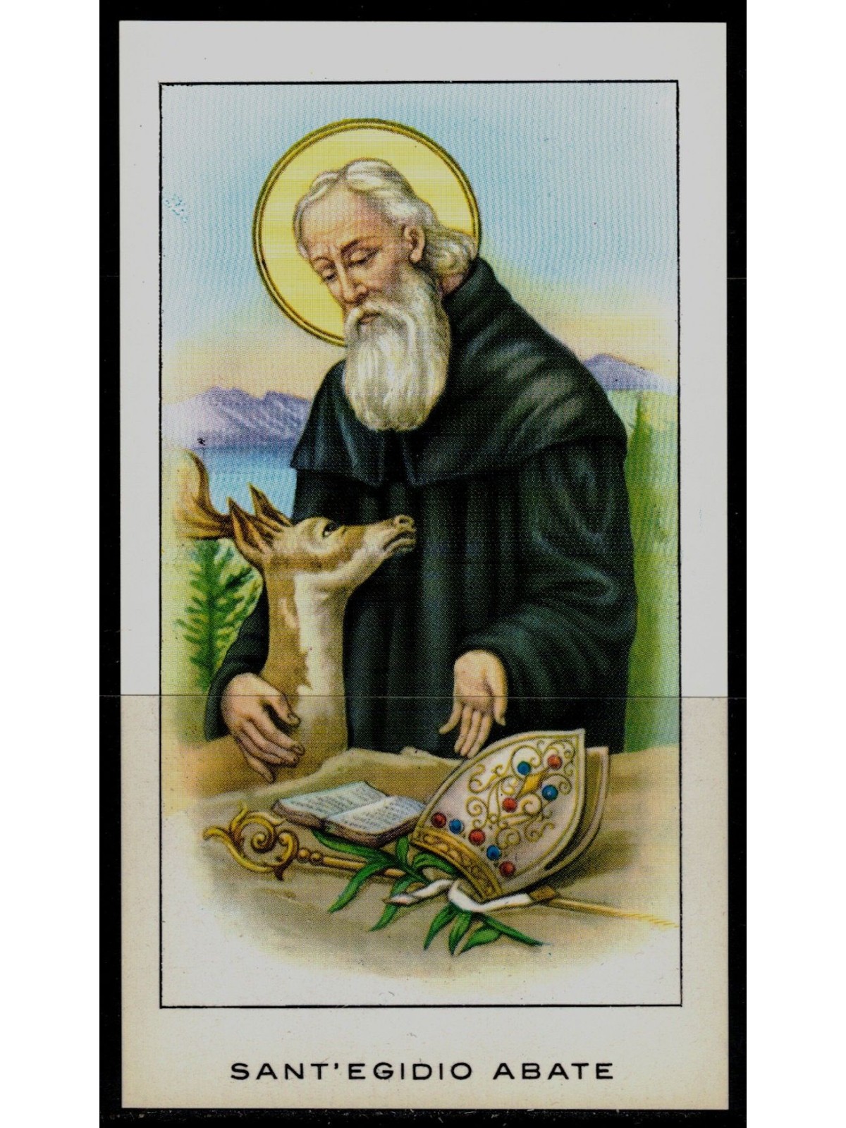 SANTINO (HOLY CARD) Sant'Egidio Abate ed. EGIM n° 95