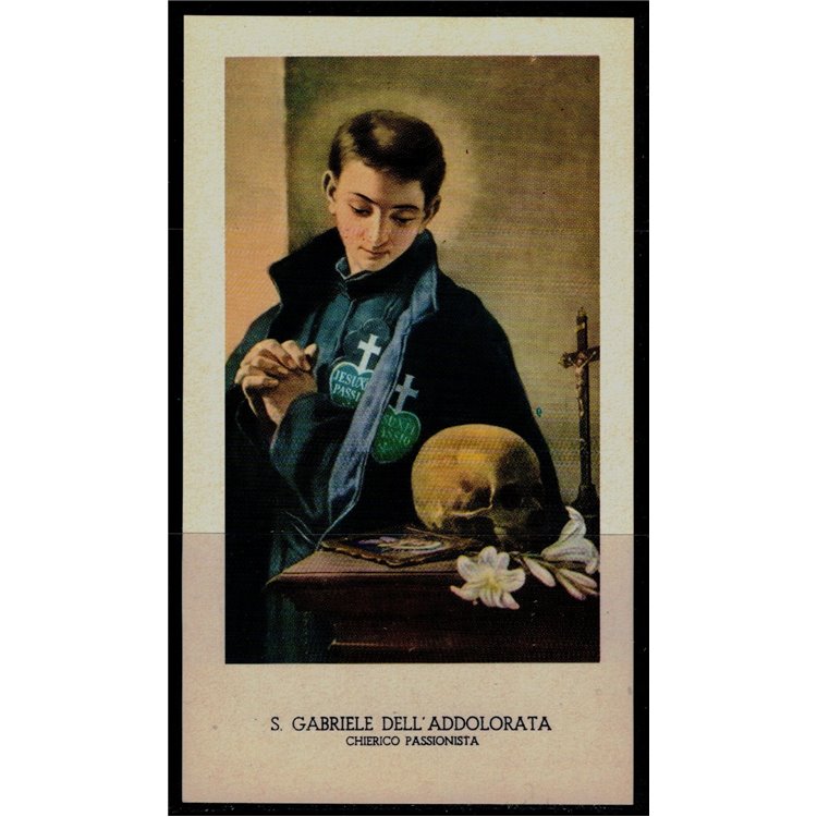 SANTINO (HOLY CARD) S. Gabriele dell'Addolorata ediz. EGIM n° 113