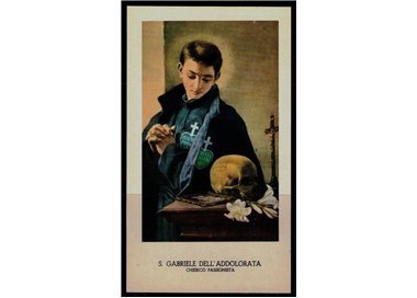 HOLY CARD St. Gabriel of Our Lady of Sorrows, EGIM edition no. 113