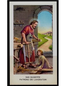 SANTINO (HOLY CARD) San Giuseppe Patrono dei Lavoratori ediz. EGIM n° 274