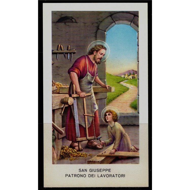 SANTINO (HOLY CARD) San Giuseppe Patrono dei Lavoratori ediz. EGIM n° 274