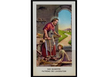 SANTINO (HOLY CARD) San Giuseppe Patrono dei Lavoratori ediz. EGIM n° 274