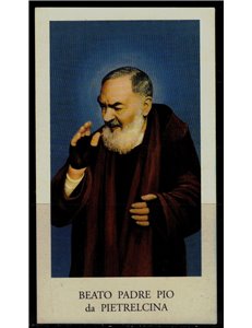 SANTINO (HOLY CARD) Beato Padre Pio da Pietrelcina ediz. EGIM n° 315