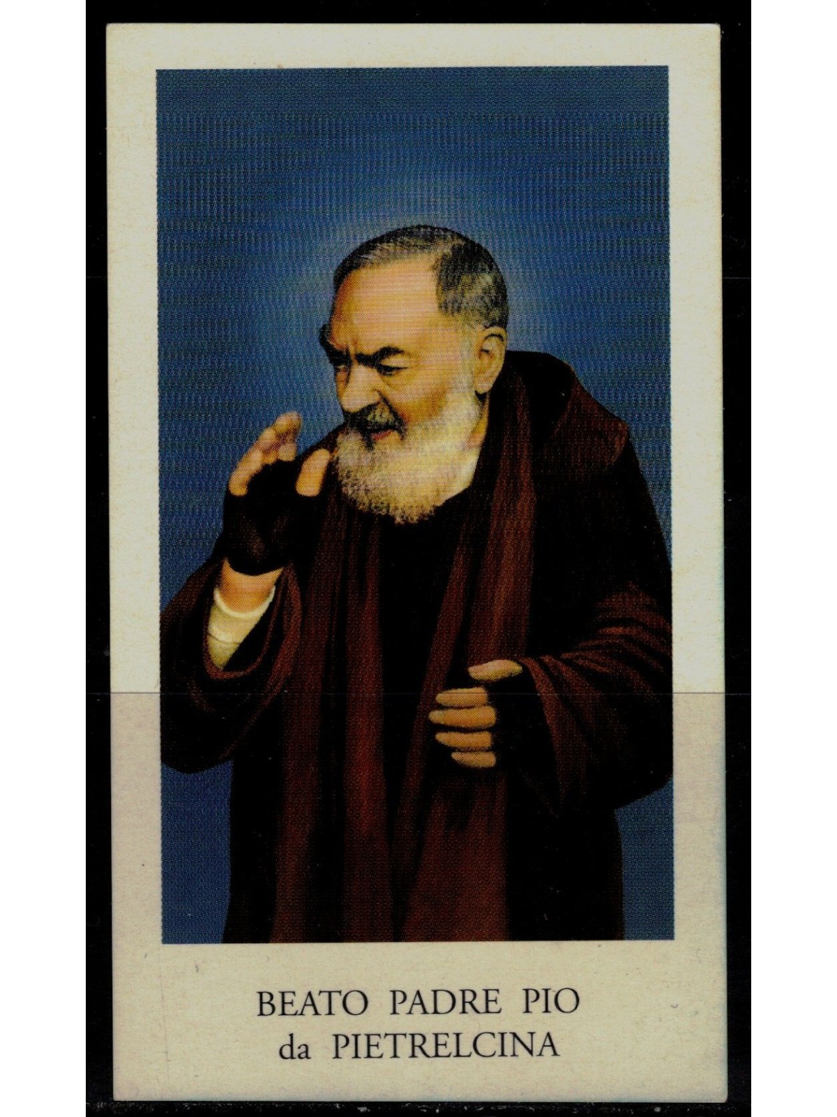 SANTINO (HOLY CARD) Beato Padre Pio da Pietrelcina ediz. EGIM n° 315