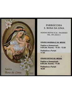 SANTINO (HOLY CARD) Santa Rosa da Lima